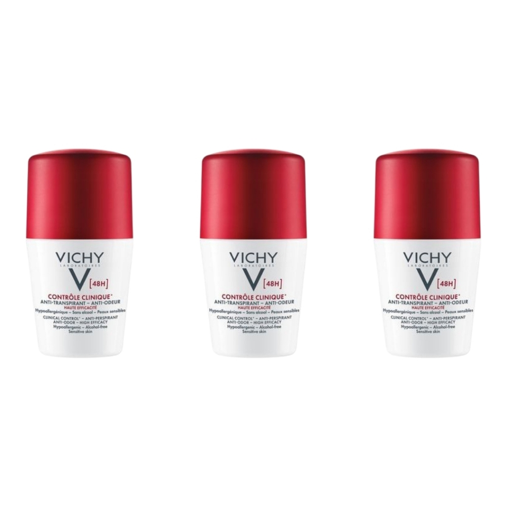 Vichy Clinical Control 48h Anti-Perspirant Deodorant - 3 Pack
